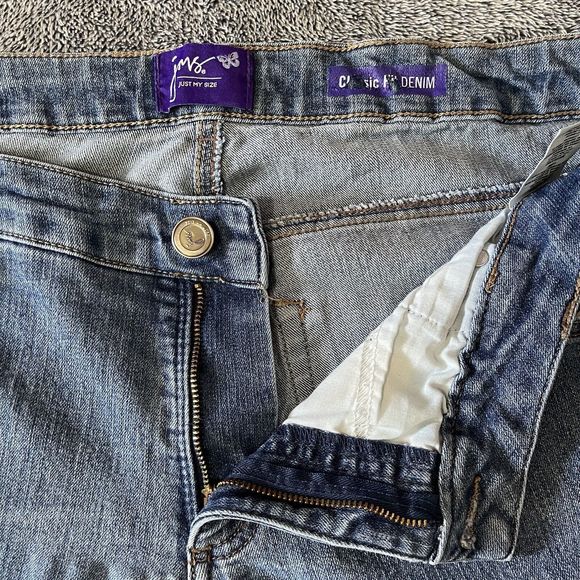 Just My Size JMS Classic Fit Denim Jeans Womens Size 18W Average Light Wash - Picture 5 of 6
